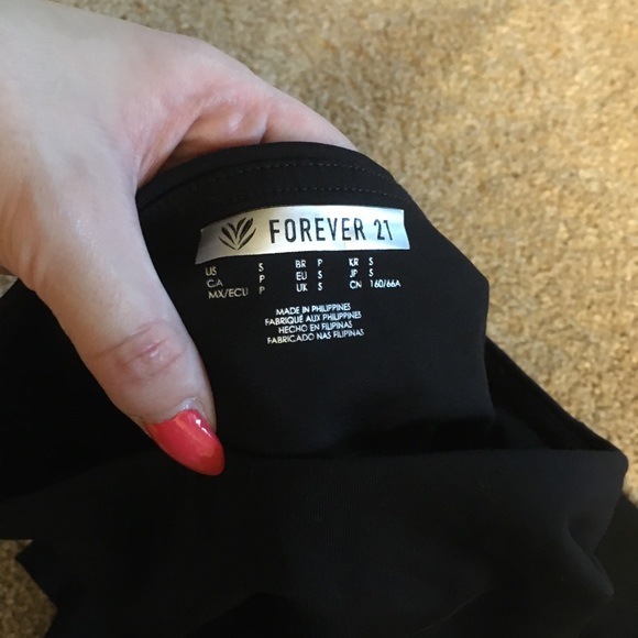 Forever 21 Black Yoga Pants w/ Sheer Leg Design - Picture 7 of 9